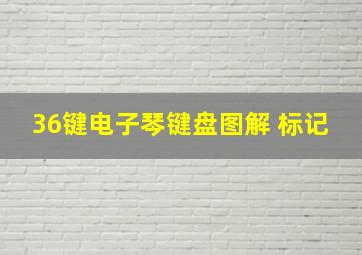 36键电子琴键盘图解 标记